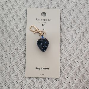 Kate Spade Navy Strawberry Bag Charm